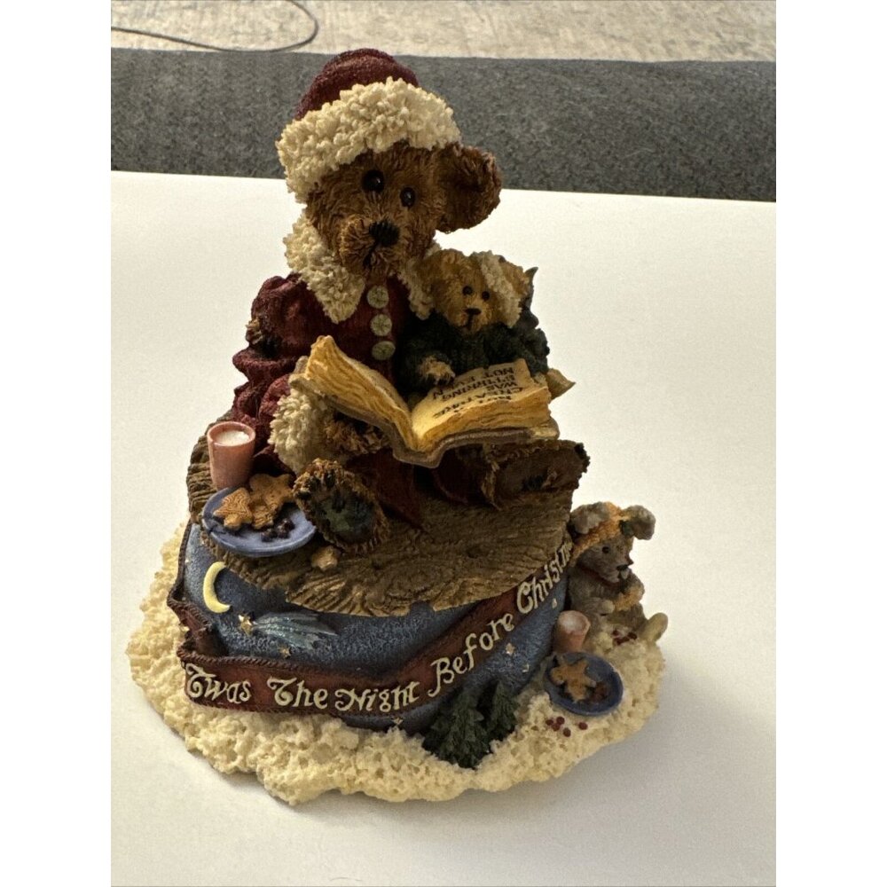 Boyds Bears Musical Twas the Night Before Christmas Figure Tune Silver Bells B55